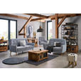 SESSEL in Webstoff Blau - Blau/Eichefarben, Design, Holz/Textil (90/105/84cm) - Carryhome