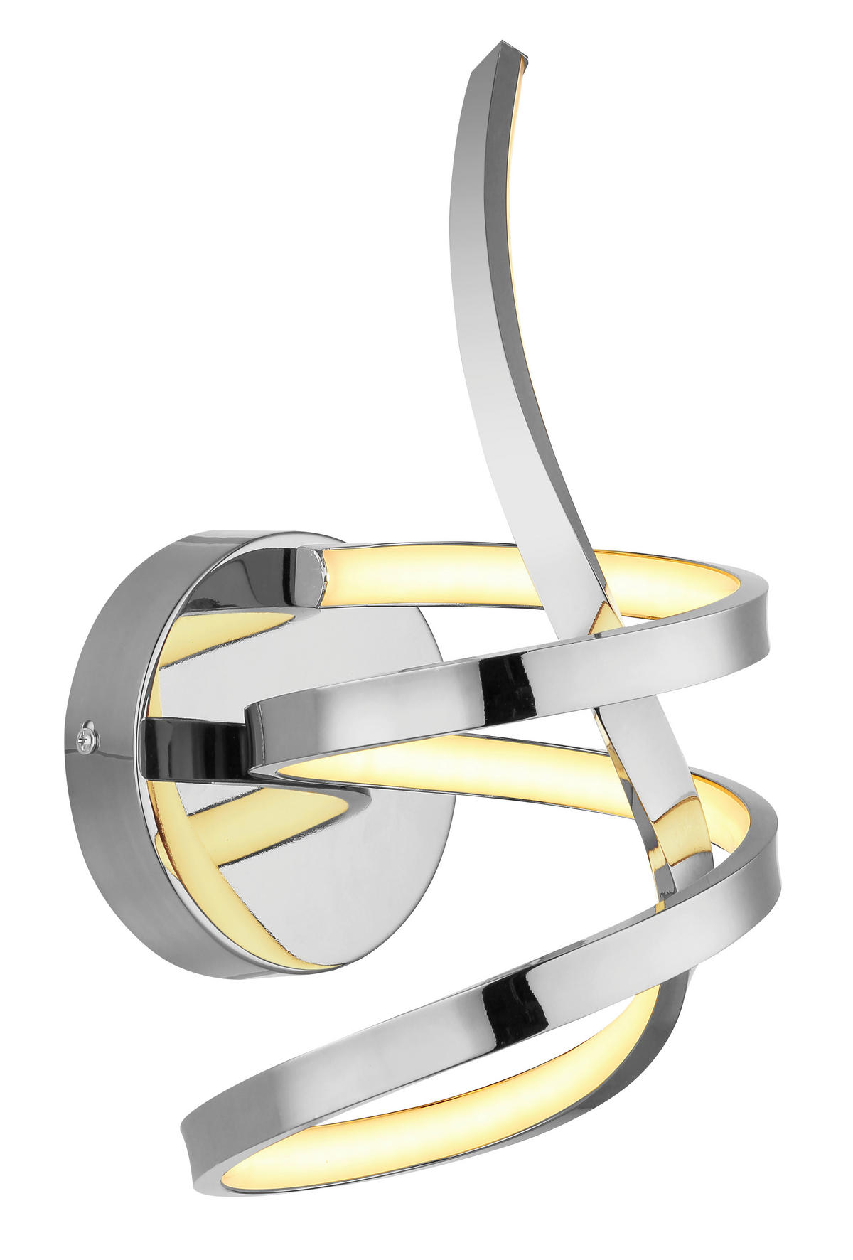 STROPNA LED-SVETILKA  IDUNA //3000 K/230 V/ - barve kroma/bela, Design, kovina/umetna masa (16/35cm) - Globo