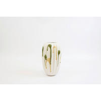 VASE 28 cm  - Smaragdgrün/Beige, Basics, Keramik (16,5/28cm) - Ambia Home