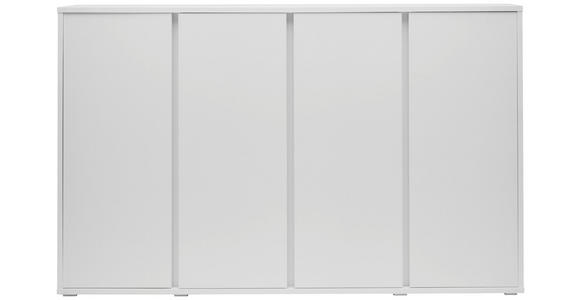 SCHUHSCHRANK 192,7/120/33,8 cm  - Alufarben/Weiß, MODERN, Holzwerkstoff/Kunststoff (192,7/120/33,8cm) - Xora