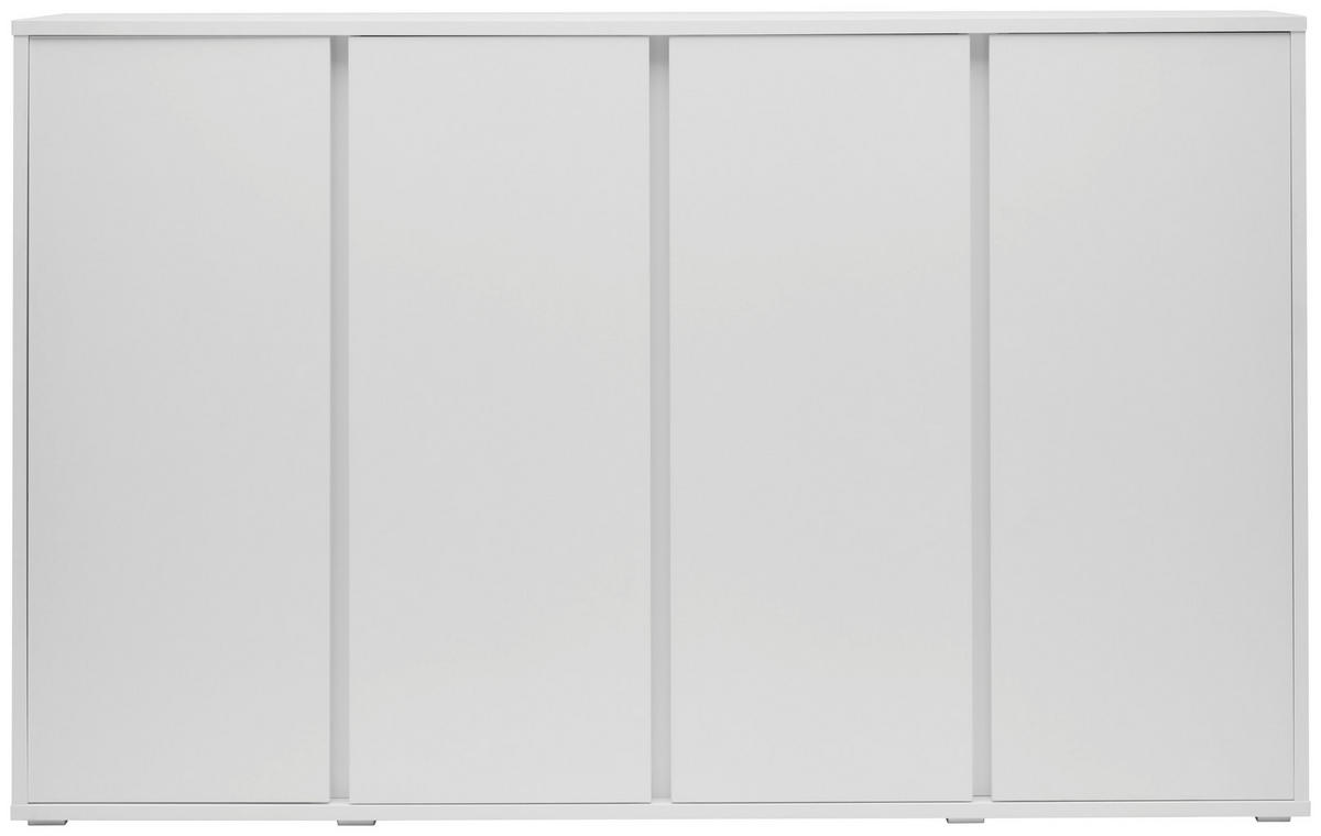 OMARA ZA ČEVLJE bela - bela/barve aluminija, Moderno, umetna masa/leseni material (192,7/120/33,8cm) - Xora