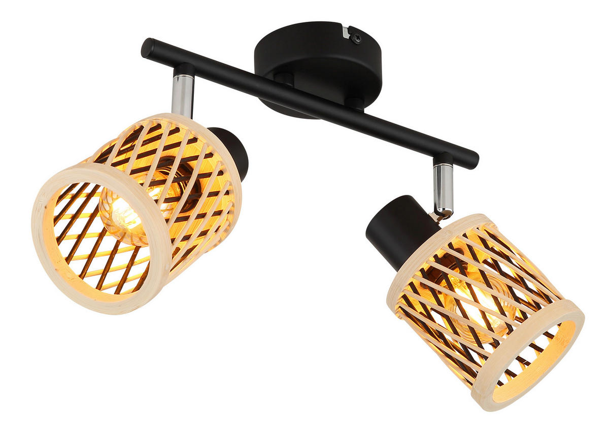 STRAHLER Mali 25/8,5/19 cm  - Schwarz/Naturfarben, Natur, Holz/Metall (25/8,5/19cm) - Globo