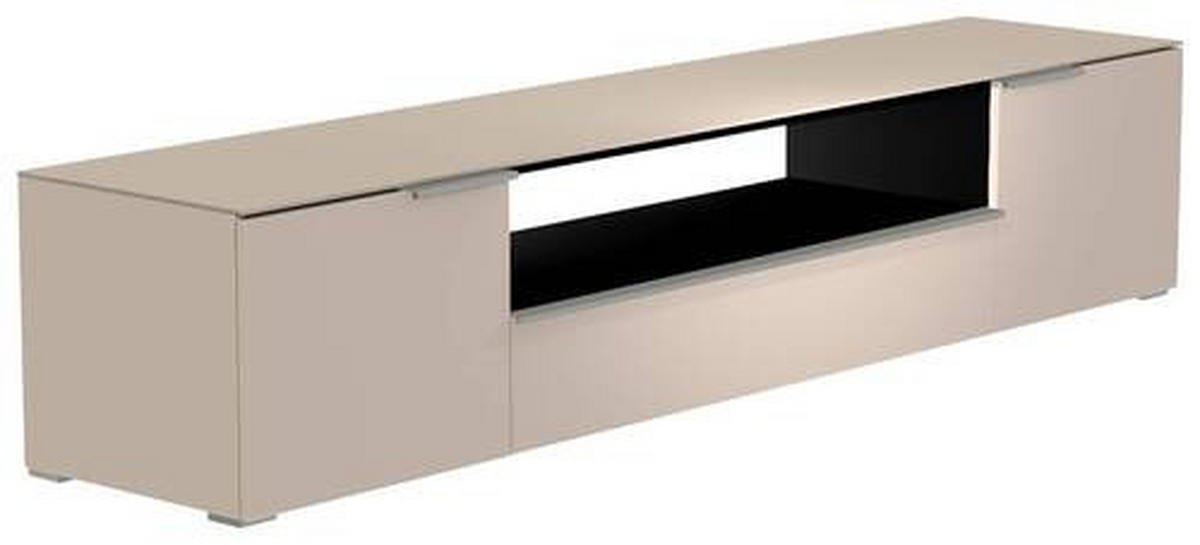 LOWBOARD Alufarben, Sandfarben  210/43/45 cm  - Sandfarben/Alufarben, Design, Glas/Holzwerkstoff (210/43/45cm) - Moderano