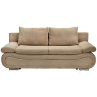 SCHLAFSOFA  mit Bettfunktion erhältlich Cord Hellbraun  - Chromfarben/Hellbraun, Design, Textil/Metall (200/78/90cm) - Venda