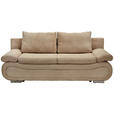 SCHLAFSOFA  in Cord Hellbraun  - Chromfarben/Hellbraun, Design, Textil/Metall (200/78/90cm) - Venda