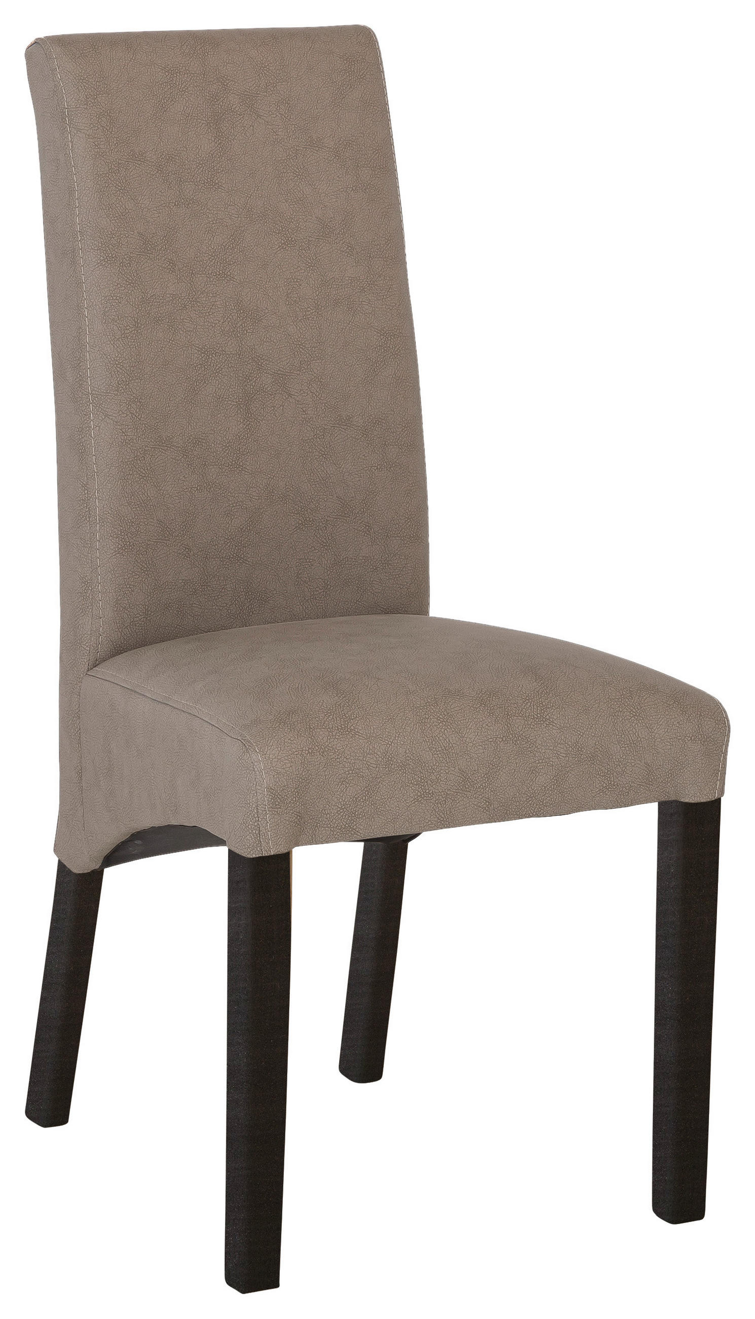 STUHL  in Lederlook Textil  - Graubraun/Buche Kolonial, KONVENTIONELL, Holz/Textil (47/102/57cm) - Carryhome