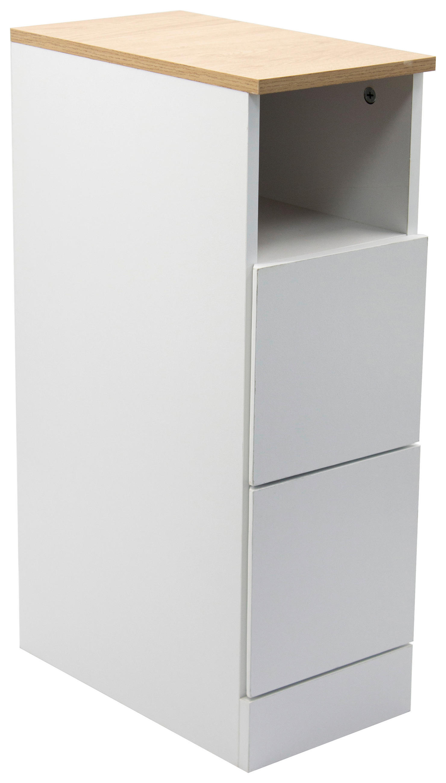NACHTSCHRANK 19,6/60/34 cm, Weiß, Eiche Artisan,  - Weiß/Eiche Artisan, Basics, Holzwerkstoff (19,6/60/34cm) - Boxxx