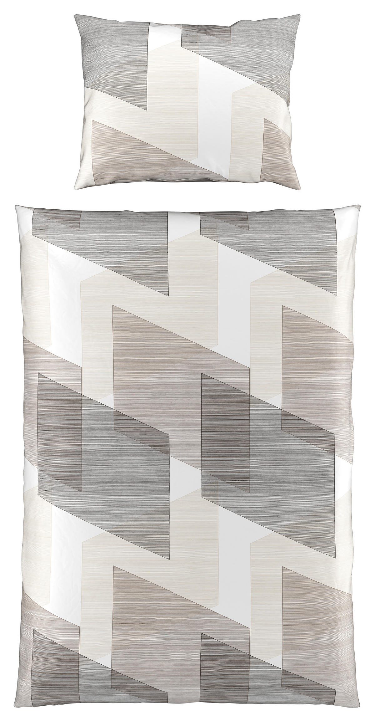 BETTWÄSCHE Mavie Satin 200/210 cm  - Grau, KONVENTIONELL, Textil (200/210cm) - Esposa