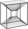 KISASZTAL Fém, Üveg 56/36/56 cm  - Trend, Üveg/Fém (56/36/56cm) - Xora