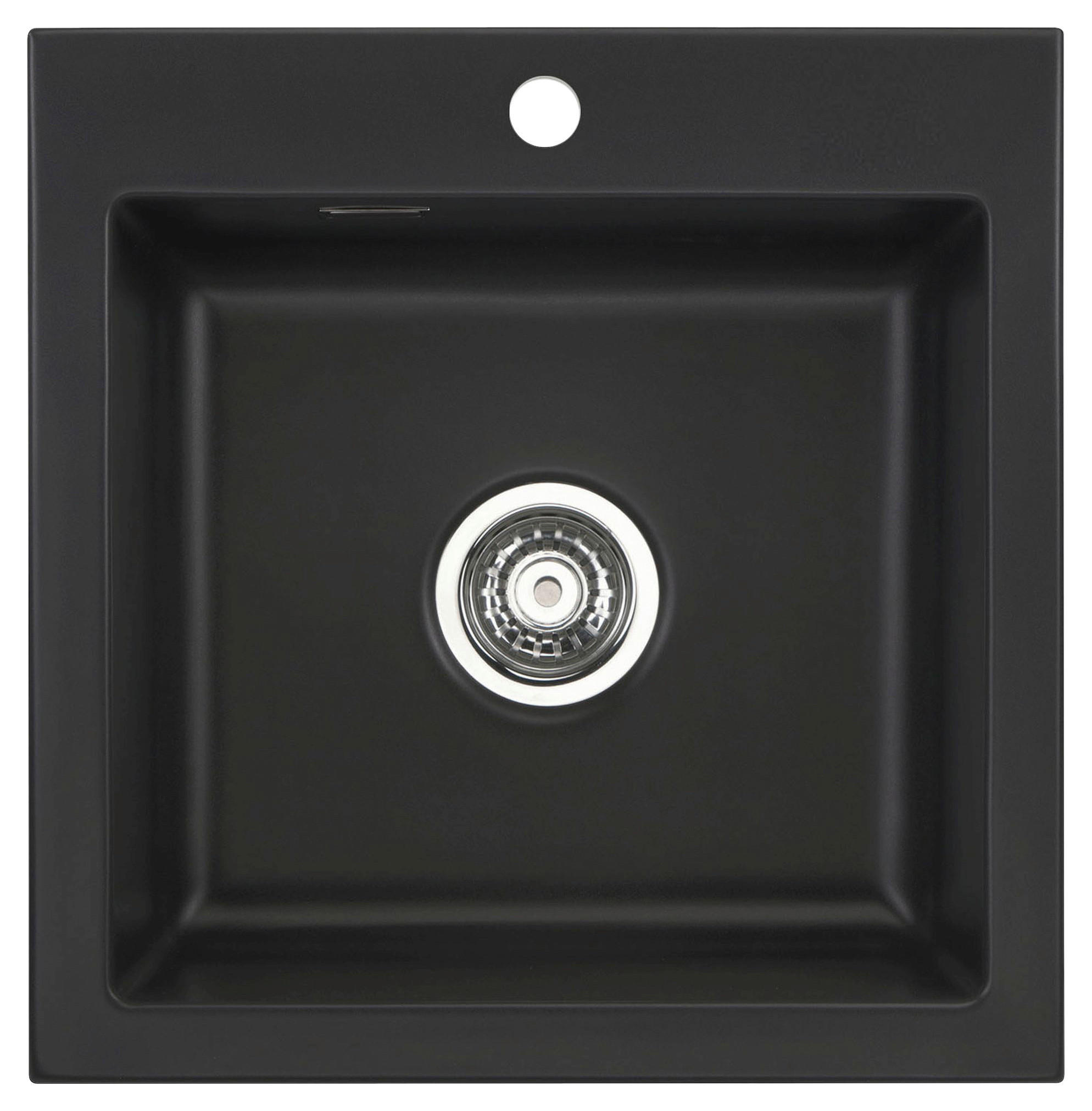 SPÜLE Mera 51 / 50010187  - Schwarz, Basics, Keramik (51/51/20cm) - Systemceram