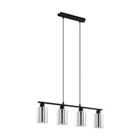 HÄNGLAMPA 80/11/110 cm  - svart/transparent, Trend, metall/glas (80/11/110cm) - Best Price