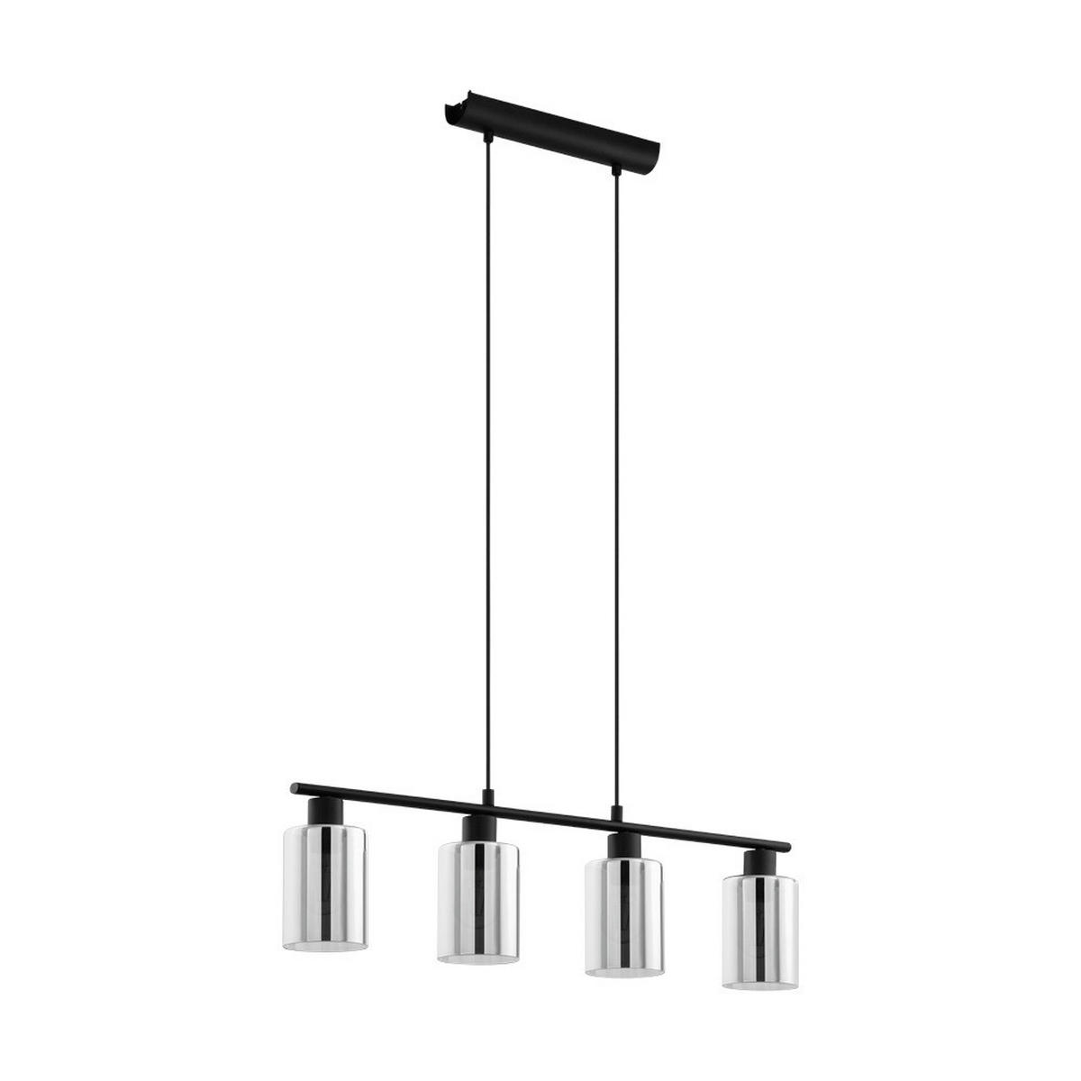 HÄNGLAMPA 80/11/110 cm  - svart/transparent, Trend, metall/glas (80/11/110cm) - Best Price