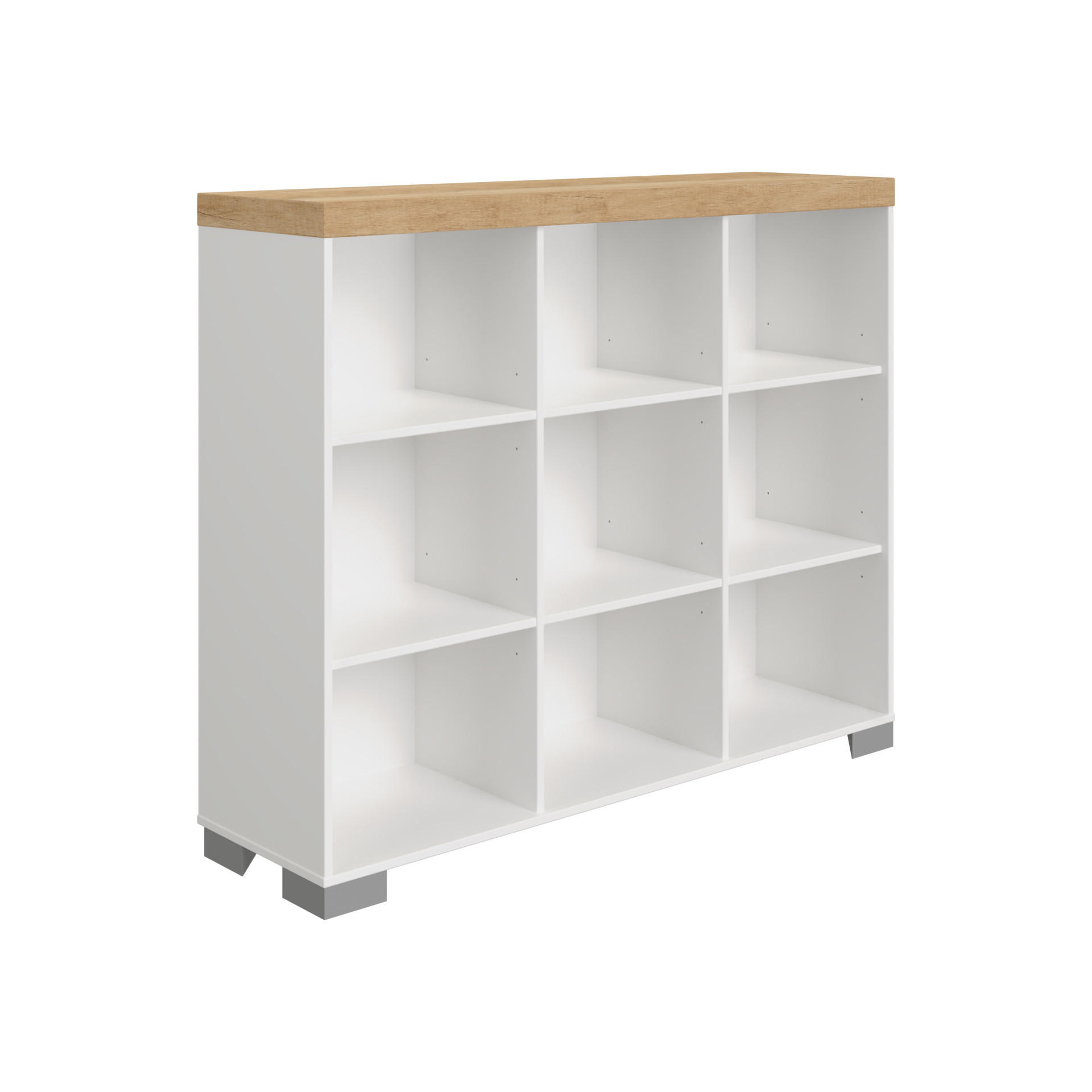 BABYREGAL Kira Eiche Nebraska/Kreideweiß Eichefarben, Weiß  - Eichefarben/Silberfarben, Basics, Holzwerkstoff (111,8/135,3/37,9cm) - Paidi