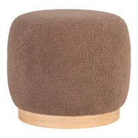 POUF Bouclé 44,5/40/44,5 cm  - Braun, Basics, Textil (44,5/40/44,5cm)