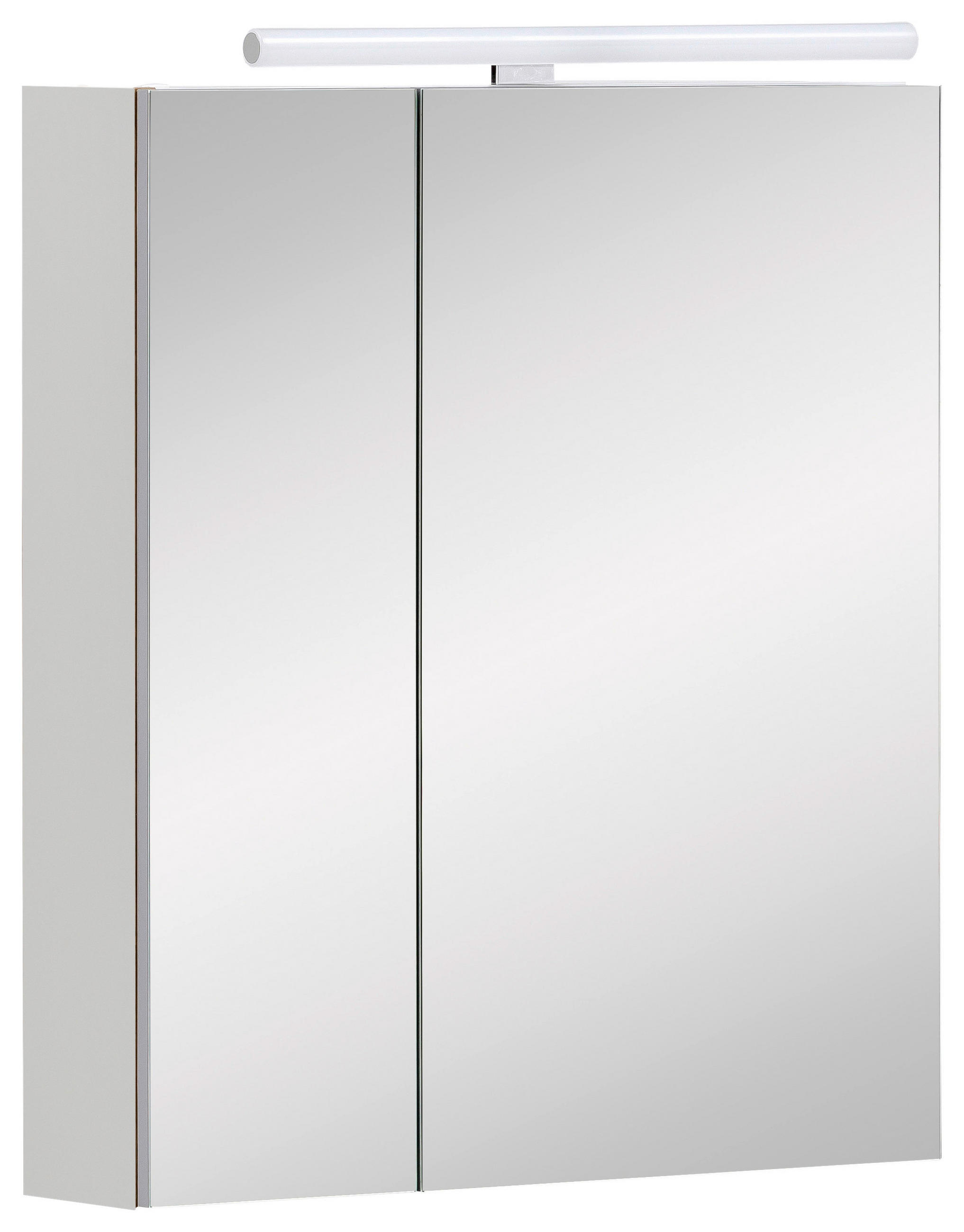 SPIEGELSCHRANK 60/70,4/16 cm - Chromfarben/Weiß, MODERN, Glas/Holzwerkstoff (60/70,4/16cm) - Stylife
