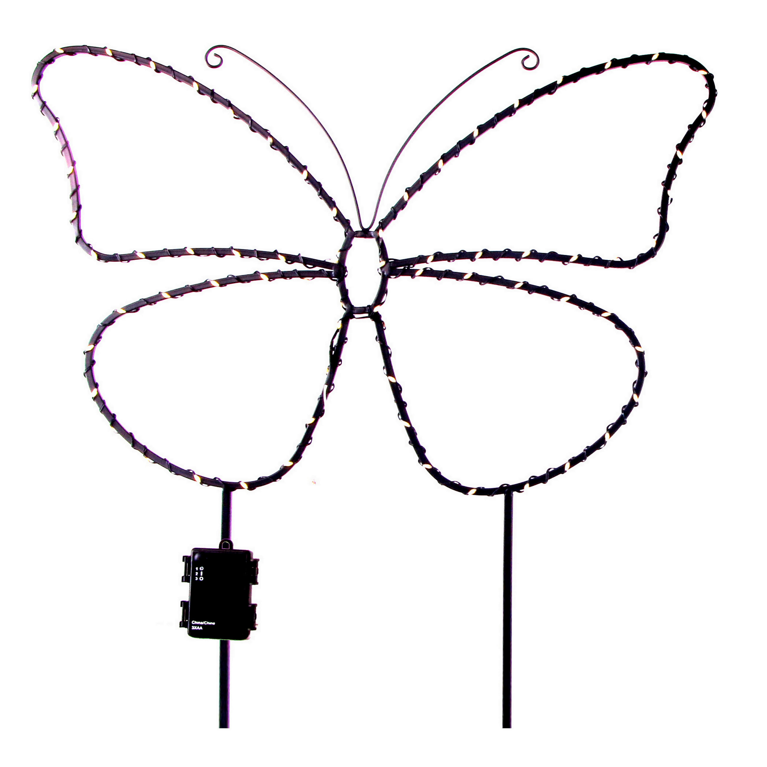 DEKOSCHMETTERLING - Schwarz, Basics, Kunststoff/Metall (58,5/66,5cm)