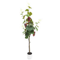 MŰNÖVÉNY - sötétbarna/sötét rózsaszín, Basics, műanyag/fém (122cm) - Ambia Home