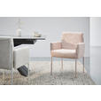 ARMLEHNSTUHL  in Eisen Webstoff  - Rosa, Design, Textil/Metall (62/86/63cm) - Novel