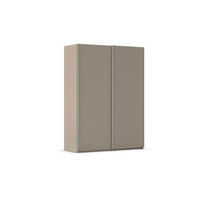 SCHWEBETÜRENSCHRANK 162/223/69 cm,  in Alufarben, Fango, 2 Tür(en)  - Fango/Alufarben, Basics, Holzwerkstoff/Metall (162/223/69cm) - Rauch Möbel