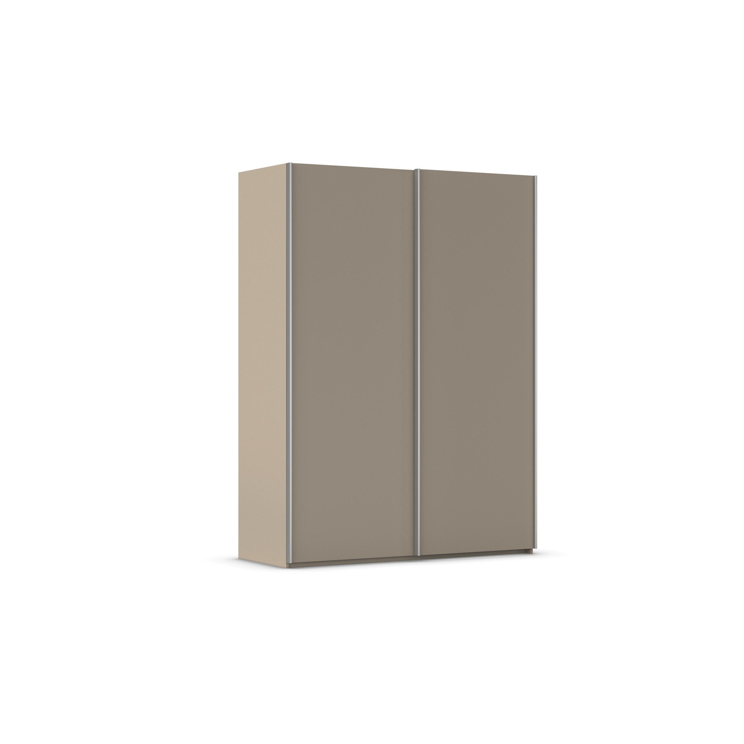 Rauch Möbel Schwebetürenschrank Taro Alu, Fango 162x223x69 cm
