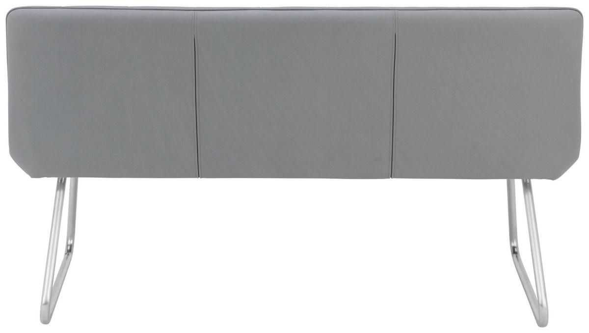 KLOP, les, kovina, tekstil siva, barve nerjavečega jekla  - barve nerjavečega jekla/siva, Design, kovina/tekstil (155/87/65cm) - Novel