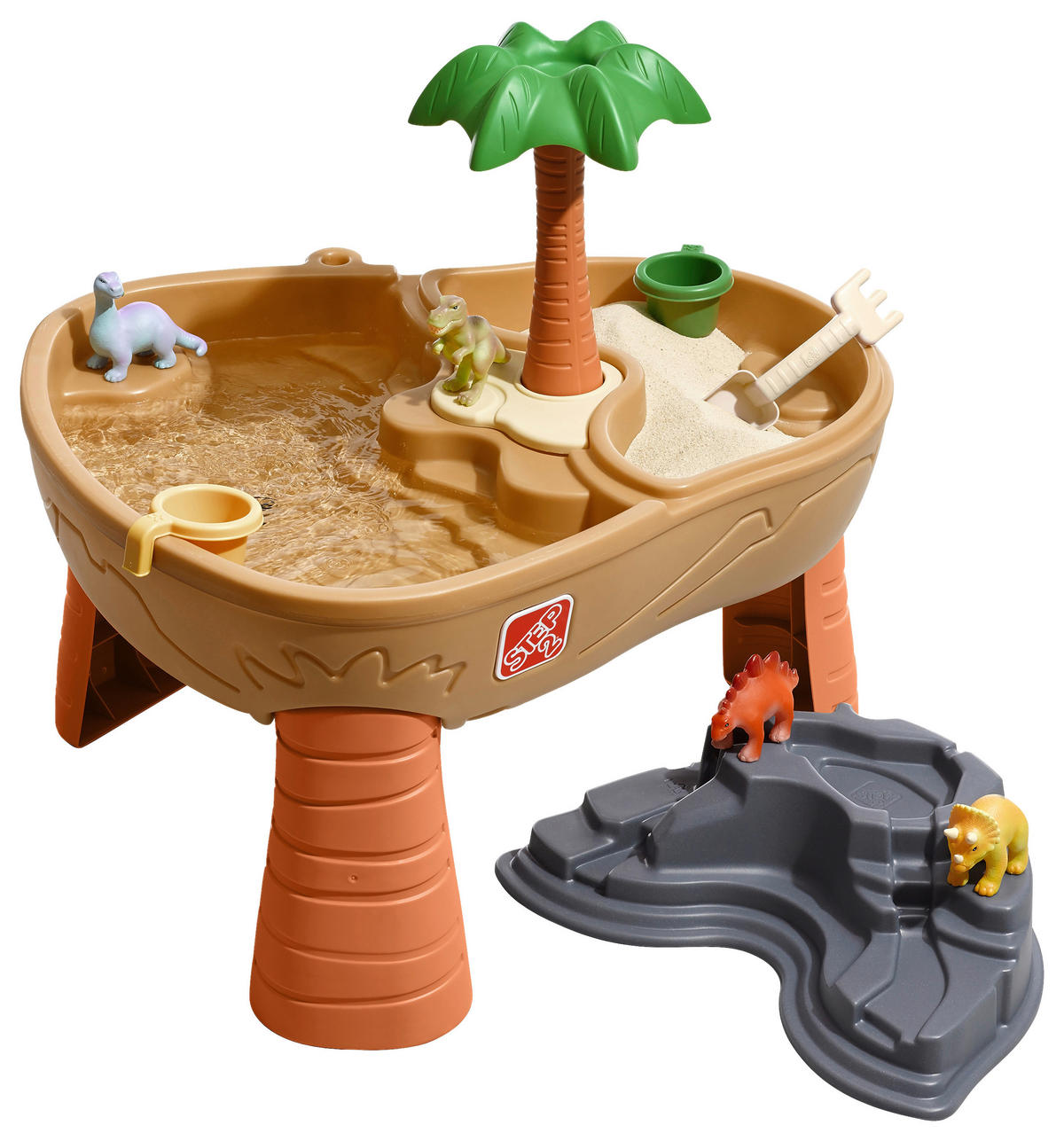 SAND- UND WASSERTISCH  - Braun/Orange, KONVENTIONELL, Kunststoff (74,93/76,2/83,8cm) - Ambia Garden