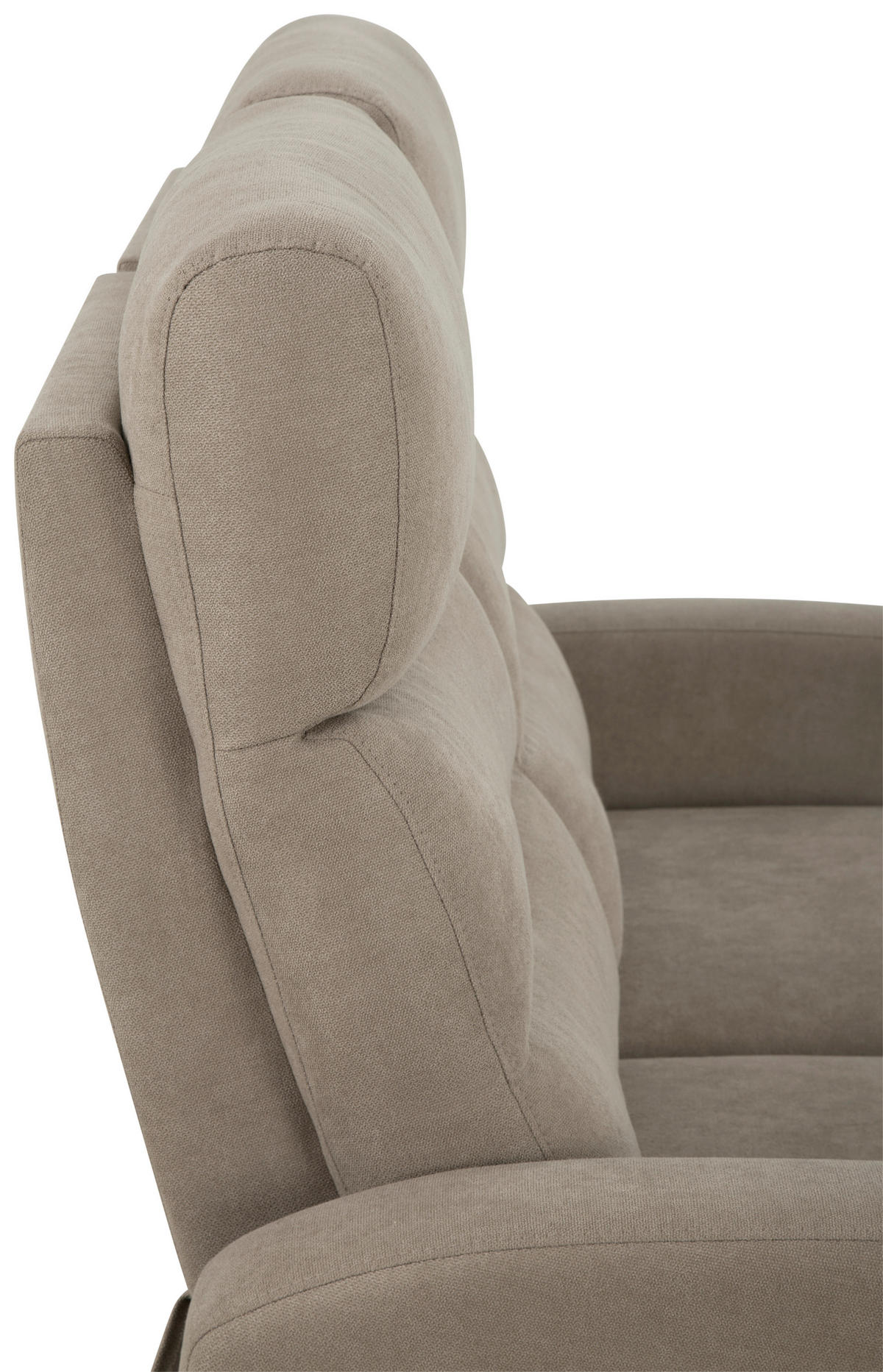 SITZGARNITUR Leinenoptik Taupe  - Taupe/Schwarz, KONVENTIONELL, Textil/Metall - P & B