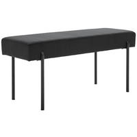 HOCKERBANK 100/45/35 cm Cord Schwarz  - Schwarz, MODERN, Textil/Metall (100/45/35cm) - Novel