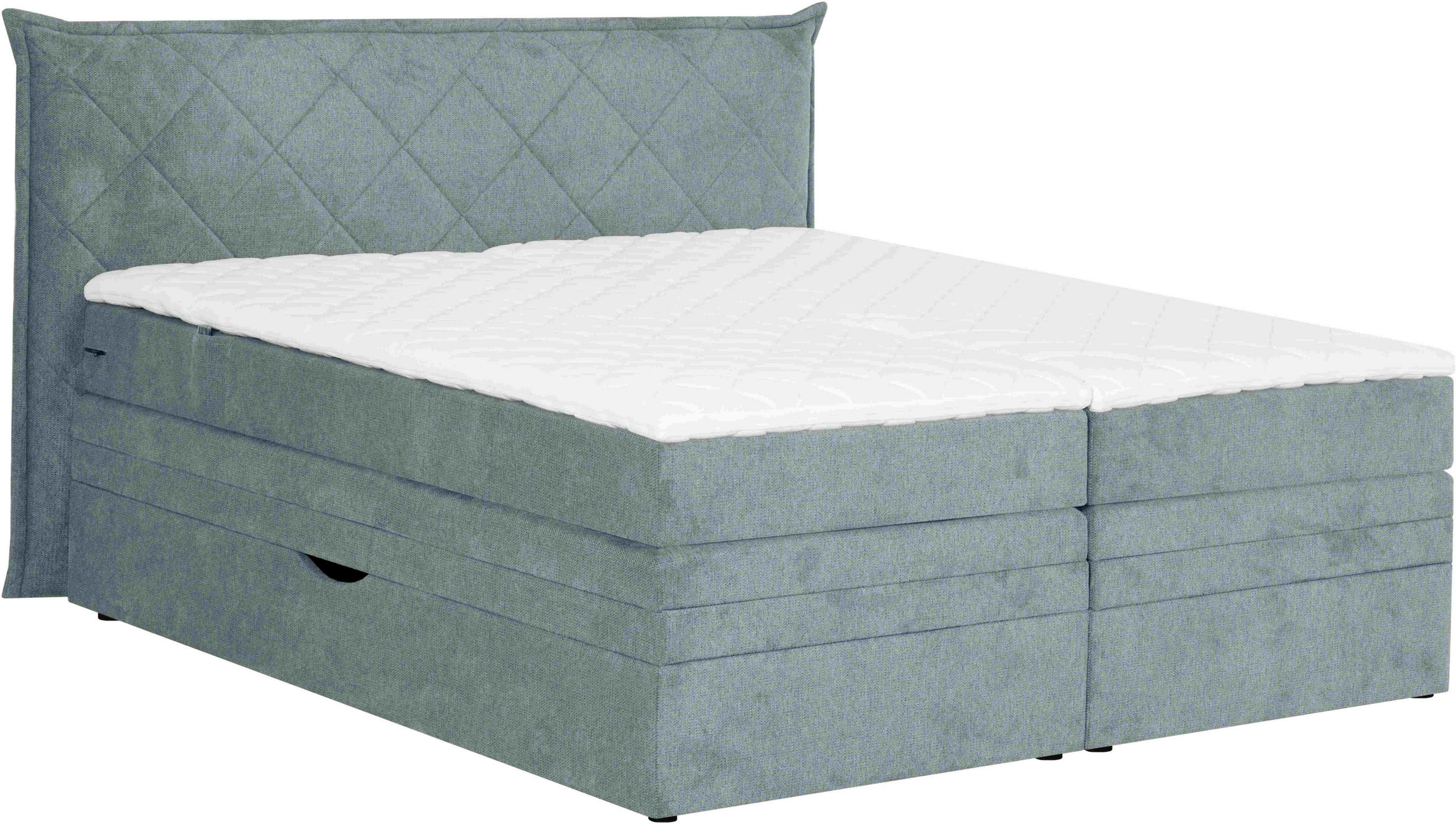 Welnova Boxspringbett Grau 180x200 cm