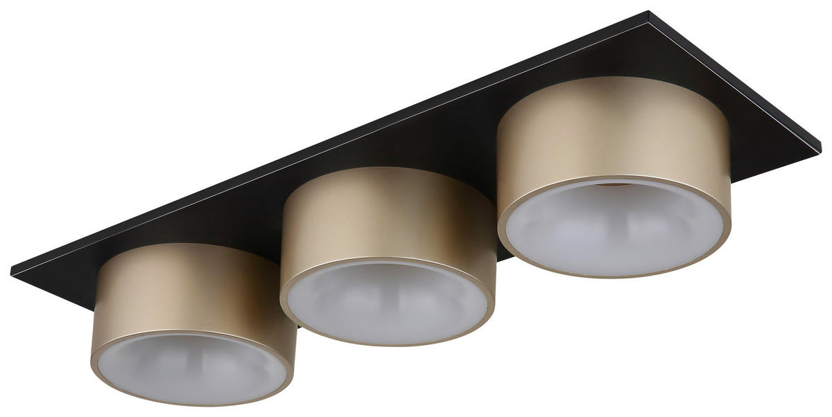 DECKENLEUCHTE 58/20/11 cm  - Champagner/Schwarz, Trend, Kunststoff/Metall (58/20/11cm) - Collet's Monde