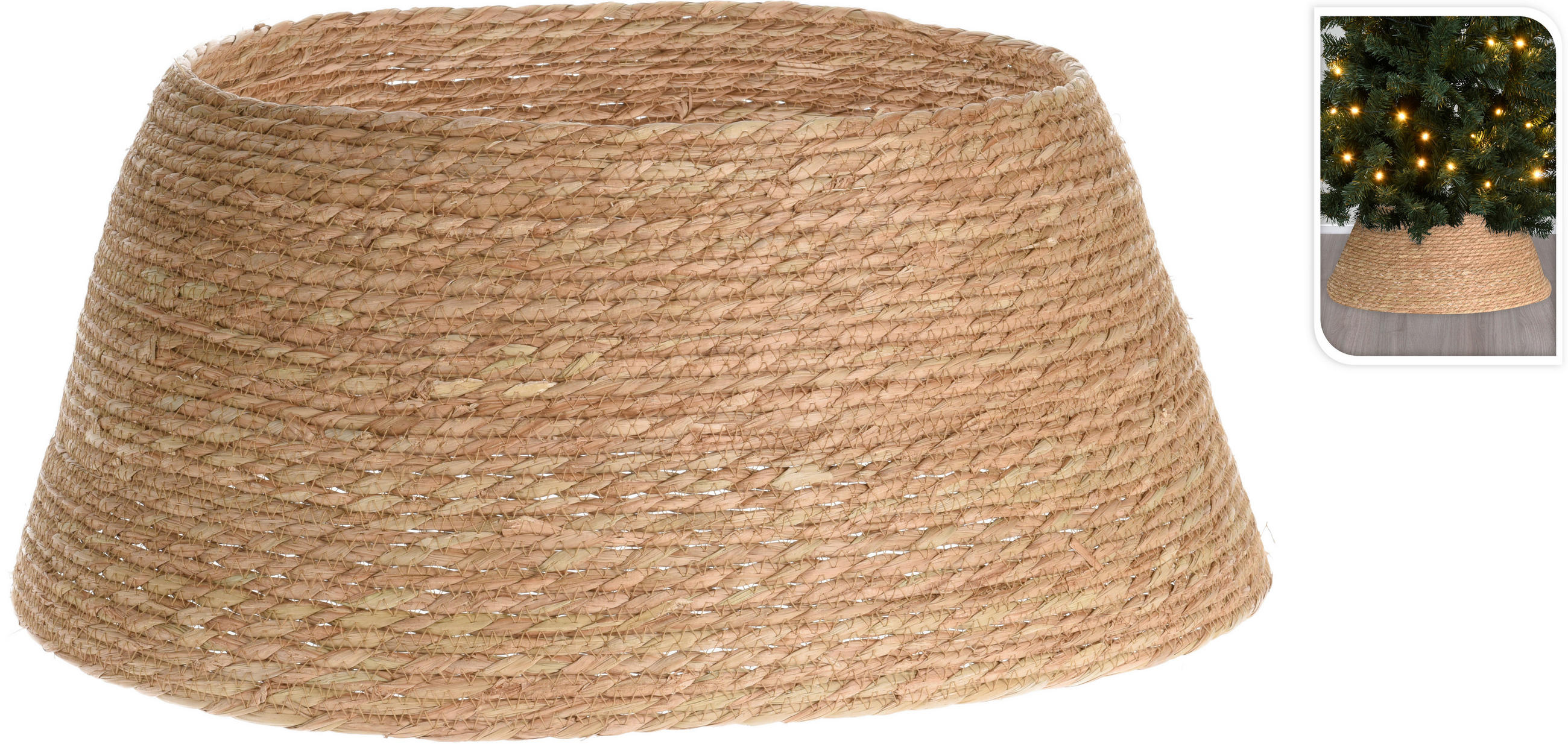DEČKA K VÁNOČNÍMU STROMEČKU  - vícebarevná, Basics, přírodní materiály (58/58/26cm)