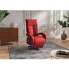 SESSEL in Echtleder Rot  - Rot/Schwarz, Konventionell, Leder/Metall (74/112/82cm) - Sit & More
