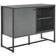 SIDEBOARD 100/75/41 cm  in Anthrazit, Schwarz  - Anthrazit/Schwarz, MODERN, Holzwerkstoff/Metall (100/75/41cm) - Novel