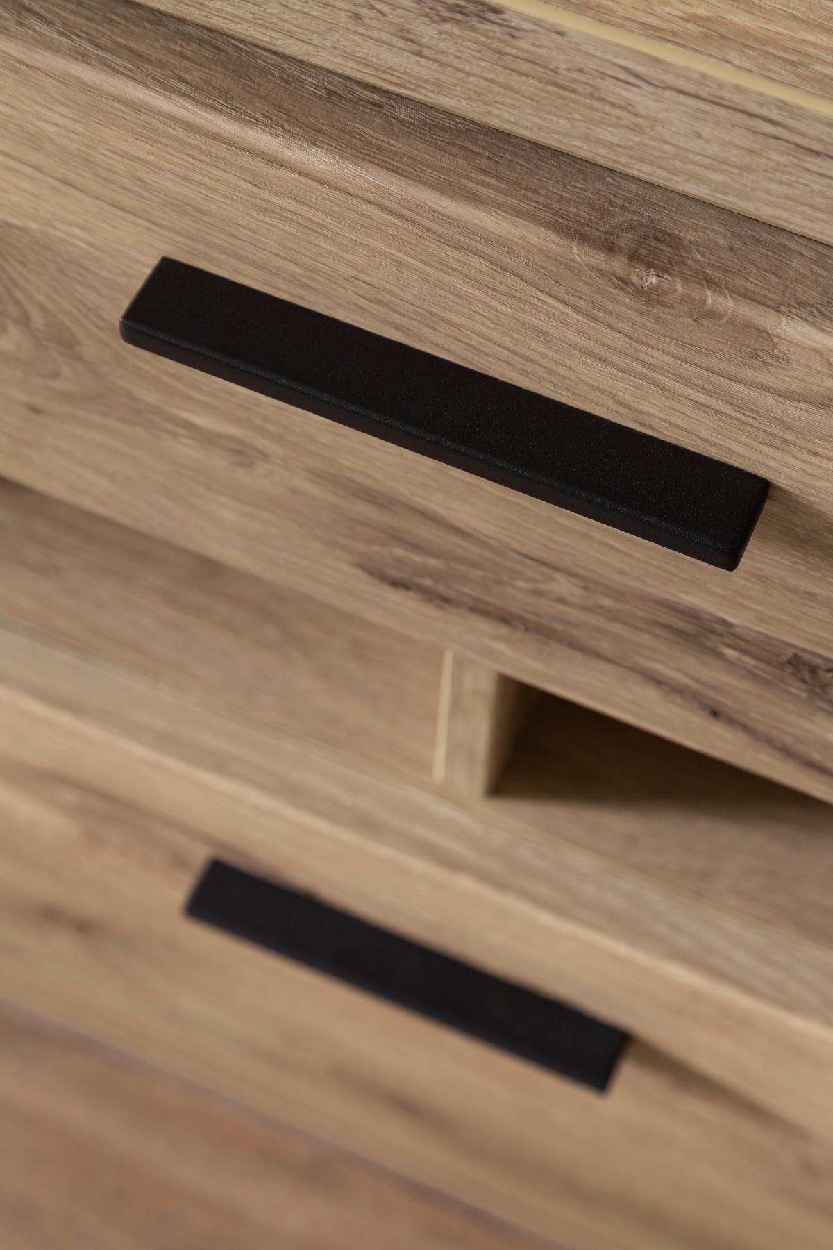 LOWBOARD  in 210/65/50 cm  - Eichefarben/Anthrazit, KONVENTIONELL, Holzwerkstoff/Metall (210/65/50cm) - Cantus