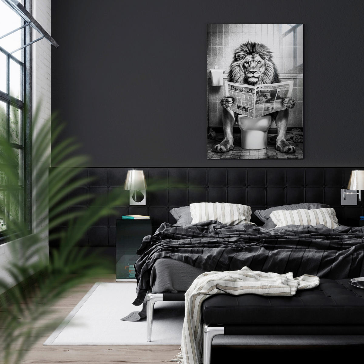 GLASBILD 70/100 cm  - Schwarz/Weiß, Basics, Glas/Papier (70/100cm)