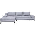 ECKSOFA  in Webstoff Hellgrau  212/315 cm  - Hellgrau/Schwarz, Design, Textil/Metall (212/315cm) - Carryhome