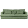 BIGSOFA in Cord Olivgrün  - Schwarz/Olivgrün, Romantik / Landhaus, Kunststoff/Textil (270/67/120cm) - Landscape