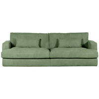 BIGSOFA in Cord Olivgrün  - Schwarz/Olivgrün, Romantik / Landhaus, Kunststoff/Textil (270/67/120cm) - Landscape