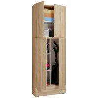 MEHRZWECKSCHRANK 70/200/39 cm  in Sonoma Eiche  - Schwarz/Grau, MODERN, Holzwerkstoff/Kunststoff (70/200/39cm) - MID.YOU