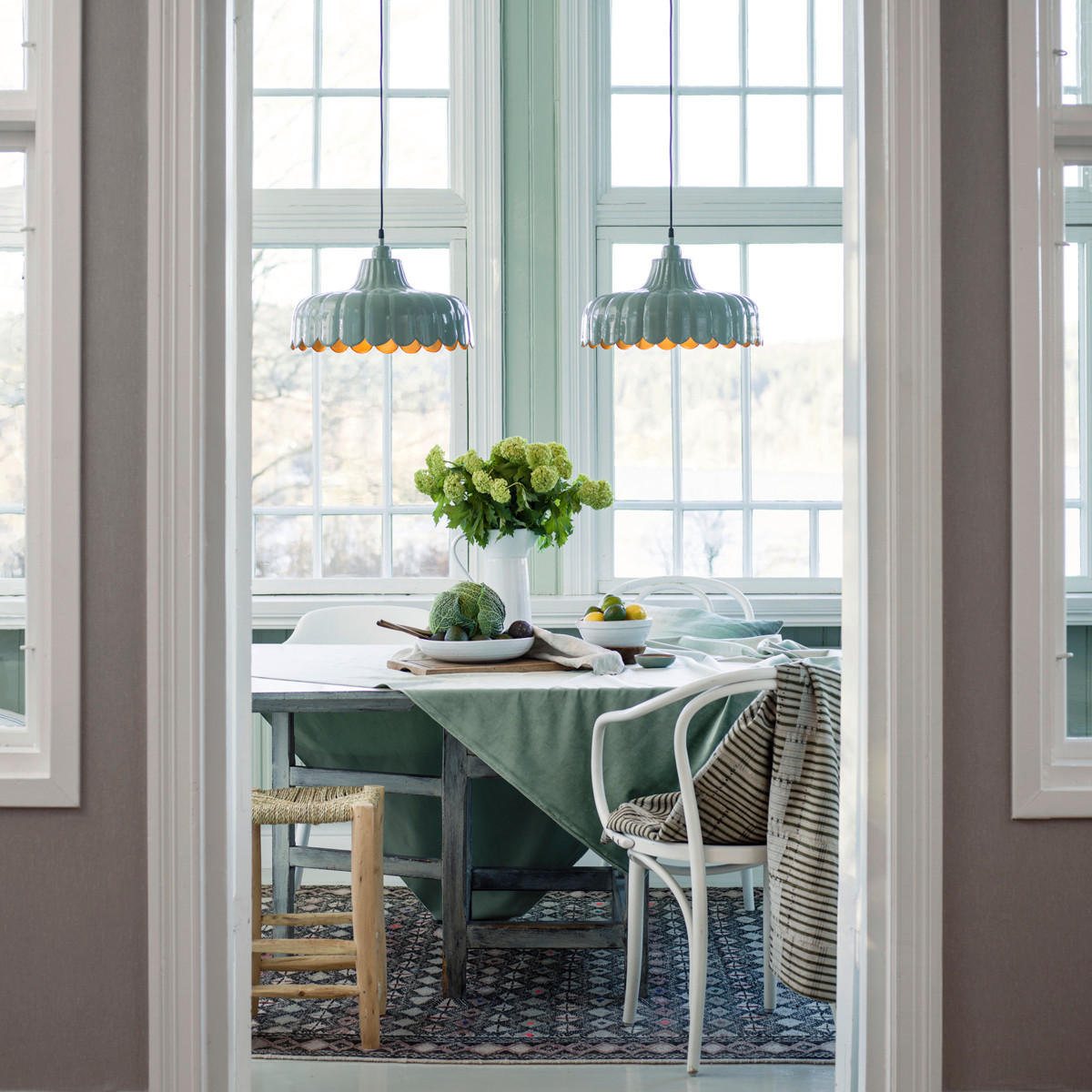 HÄNGELEUCHTE Wells 45/29/45 cm   - Grün, KONVENTIONELL, Metall (45/29/45cm) - PR Home