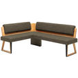 ECKBANK 165/215 cm  in Schlammfarben, Wildeiche  - Wildeiche/Schlammfarben, Design, Holz/Textil (165/215cm) - Venda