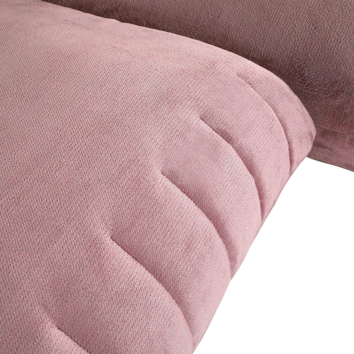 HÖRNSOFFA i plysch rosa  - svart/rosa, Klassisk, textil/plast (270/170cm) - MID.YOU