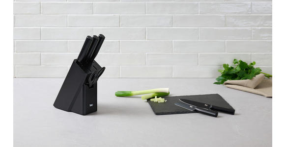 MESSERBLOCK 7-teilig  - Schwarz, Basics, Holz/Kunststoff - Homeware Profession.