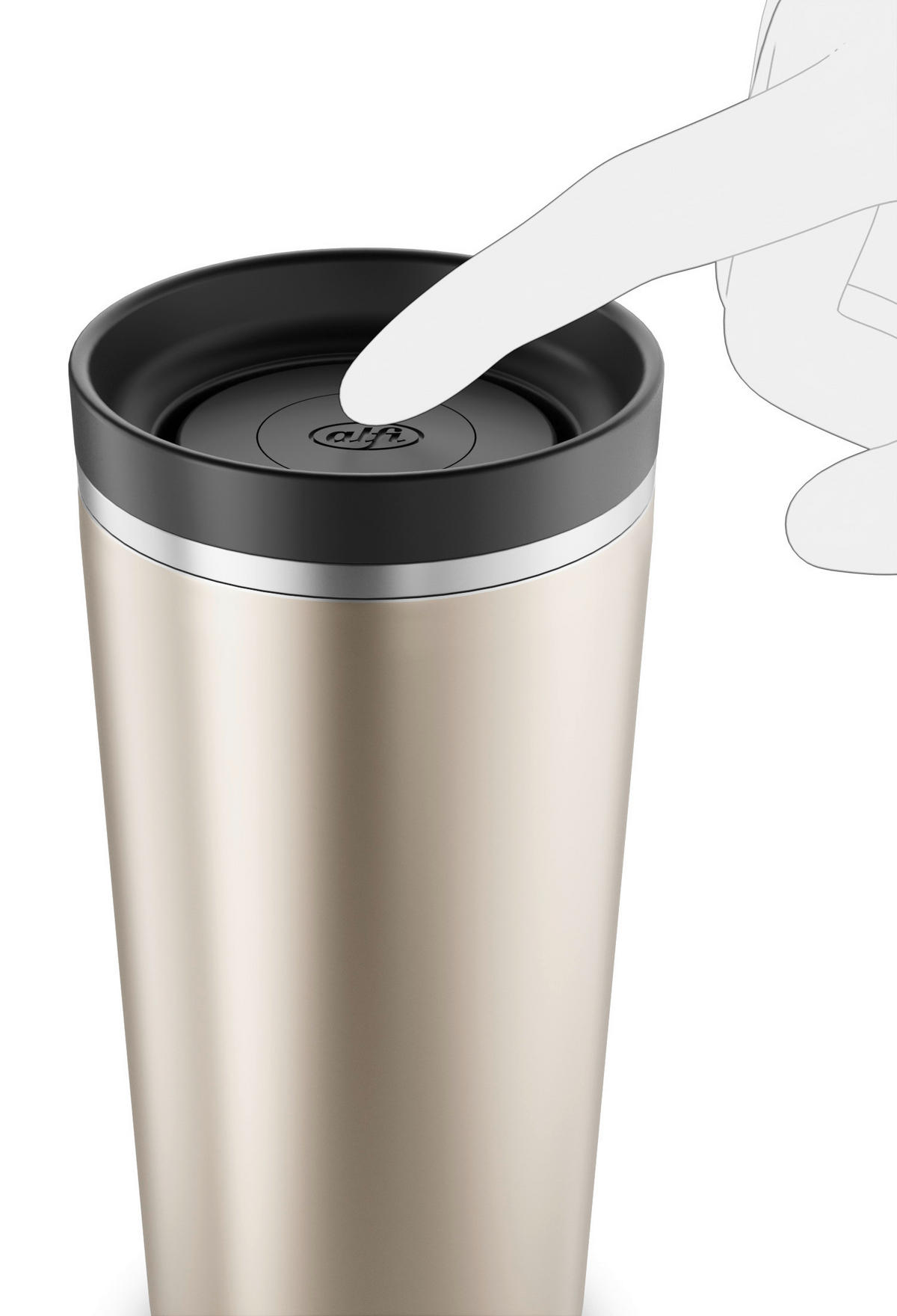 THERMOBECHER ISO COFFEE MUG PRO 0,38 L  - Goldbraun, Basics, Metall (0.38l) - Alfi