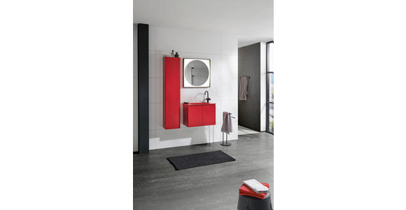 BADEZIMMER  in 70 cm  - Rot, Design, Glas/Holzwerkstoff (70cm) - Dieter Knoll