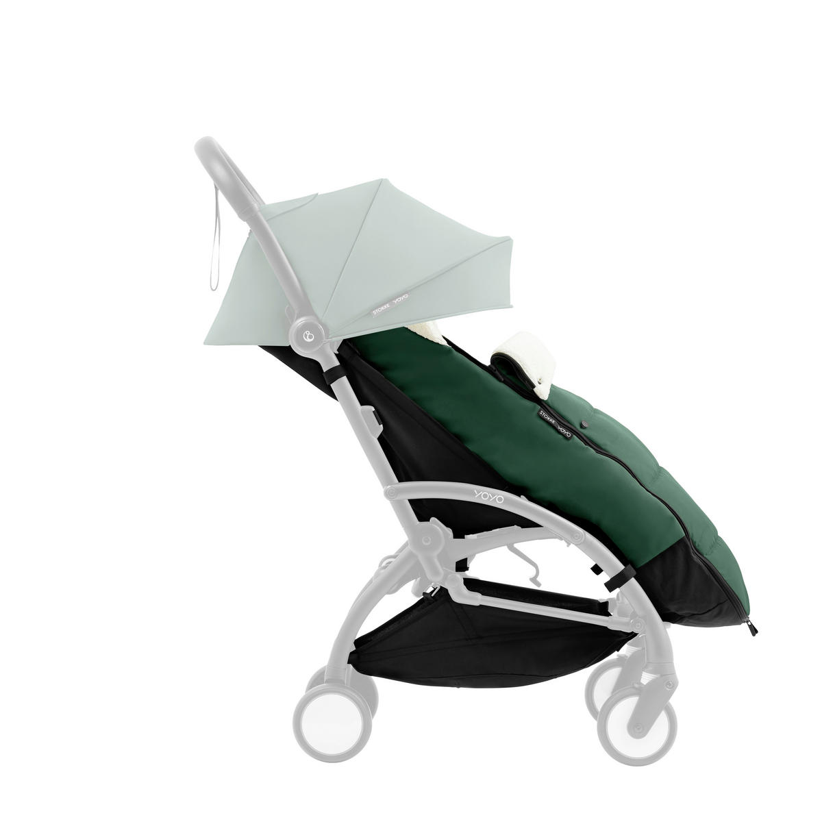 BUGGY-FUSSSACK  - Waldgrün, Basics, Textil (89/18,5/5cm) - Stokke