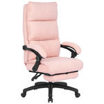 CHEFSESSEL Teddystoff Pink  - Pink/Schwarz, Design, Kunststoff/Textil (64,5/112/120/65cm) - Carryhome