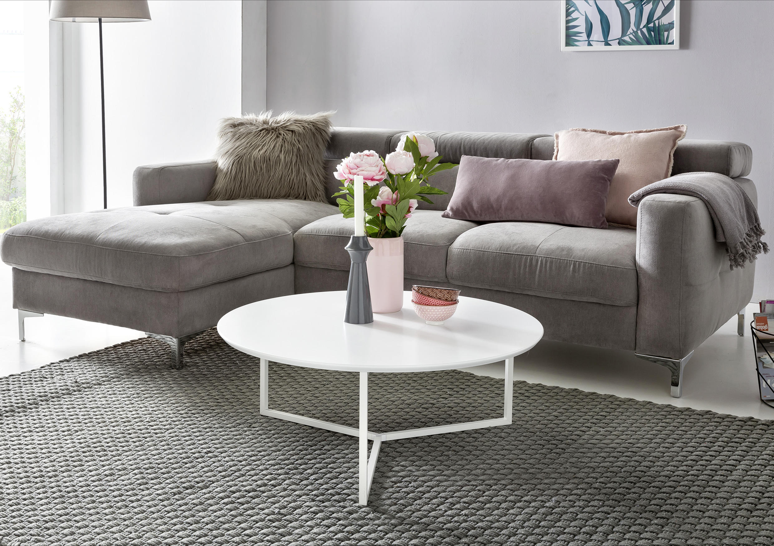 COUCHTISCH in Holzwerkstoff 80/80/33 cm  - Weiß, Design, Holzwerkstoff/Metall (80/80/33cm) - MID.YOU