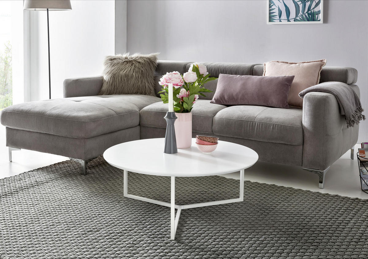 COUCHTISCH in Holzwerkstoff 80/80/33 cm  - Weiss, Design, Holzwerkstoff/Metall (80/80/33cm) - MID.YOU