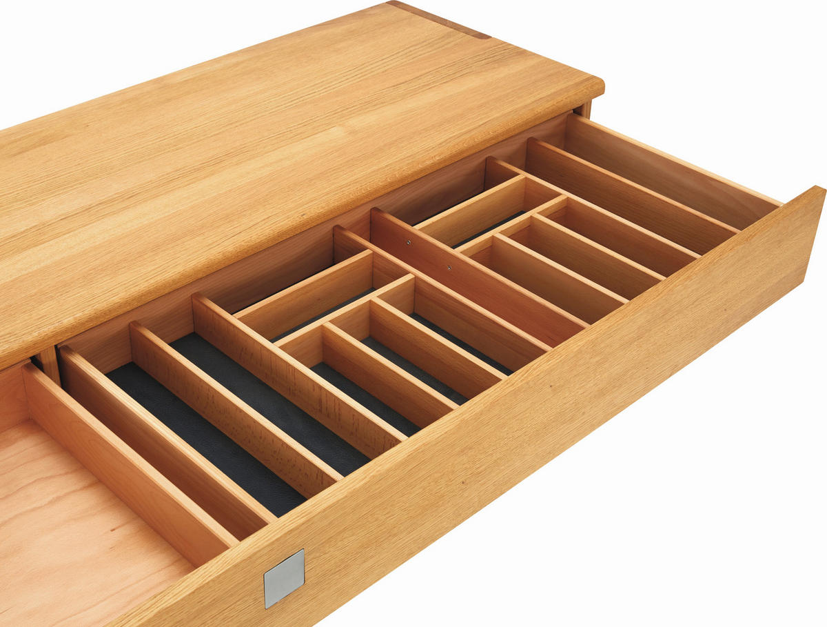 ANRICHTE Eichefarben  199,3/71,5/48,2 cm  - Edelstahlfarben/Eichefarben, Design, Holz/Metall (199,3/71,5/48,2cm) - TEAM 7